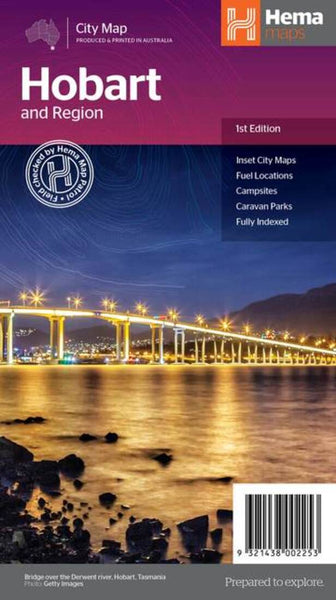 Hobart & Region City Map Hema Maps