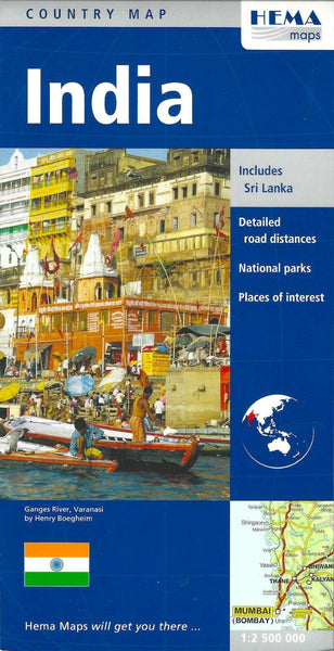 India : country map Hema Maps