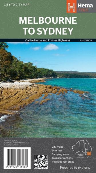 Melbourne to Sydney : city to city map Hema Maps