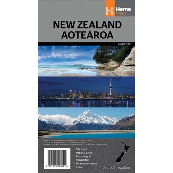 New Zealand AOTEAROA Map Hema Maps