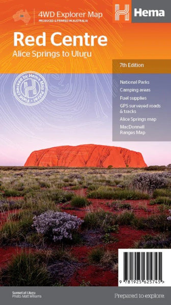 Red Centre Regional Map Hema Maps