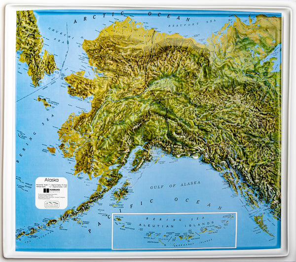 Alaska Natural Color Raised Relief Map Hubbard Scientific