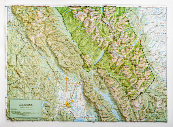 Glacier National Park Raised Relief Map Hubbard Scientific
