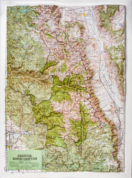 Sequoia and Kings Canyon National Park Raised Relief Map Hubbard Scientific