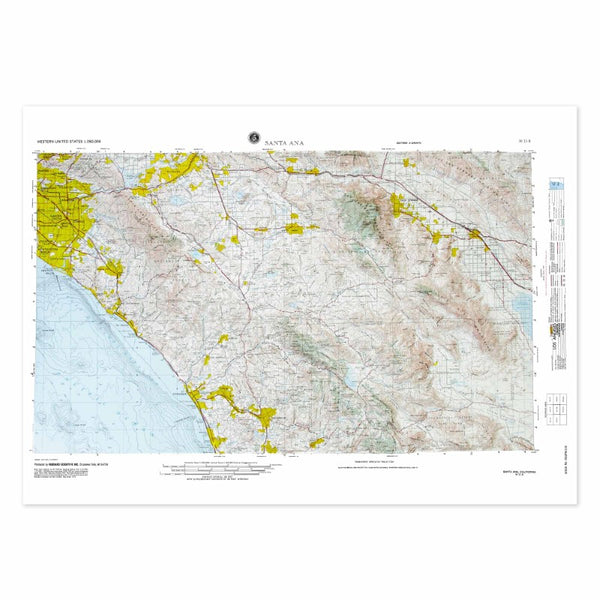 Santa Ana, California (NI 11-8) Raised Relief Map Hubbard Scientific