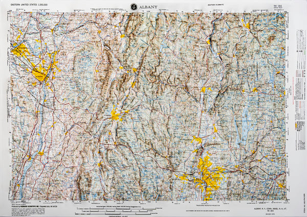 Albany, New York (NK 18-6) Raised Relief Map by Hubbard Scientific