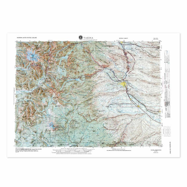 Yakima, Washington (NL 10-6) Raised Relief Map Hubbard Scientific