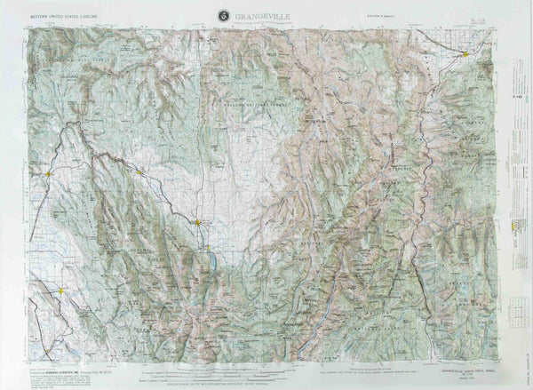 Grangeville, Idaho (NL 11-8) Raised Relief Map Hubbard Scientific