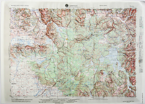 Ashton, Idaho (NL 12-11) Raised Relief Map Hubbard Scientific