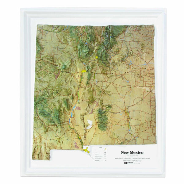 New Mexico Natural Color Raised Relief Map Hubbard Scientific