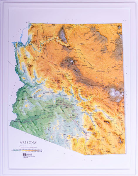 Arizona Raised Relief Map, Raven Style Hubbard Scientific