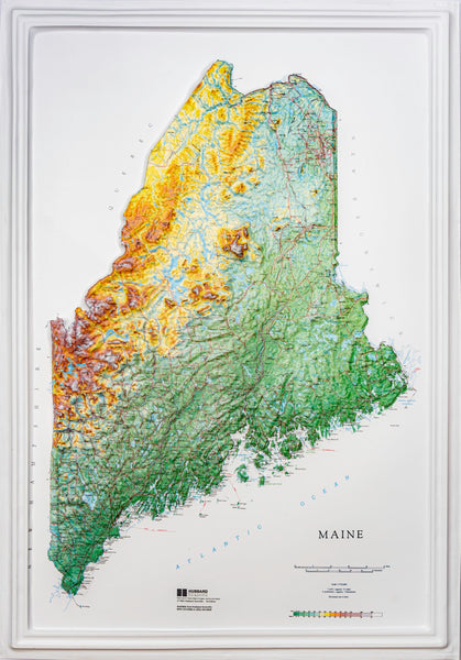 Maine Raised Relief Map, Raven Style Hubbard Scientific