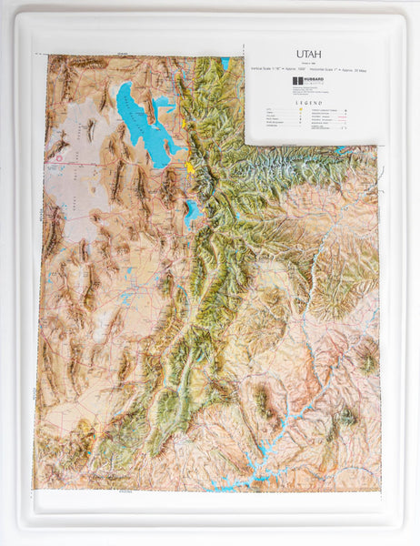 Utah Natural Color Raised Relief Map Hubbard Scientific