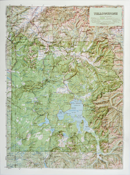 Yellowstone National Park Raised Relief Map Hubbard Scientific