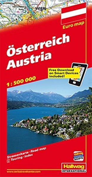 Österreich = Austria Road Map Hallwag Kummerly Frey AG