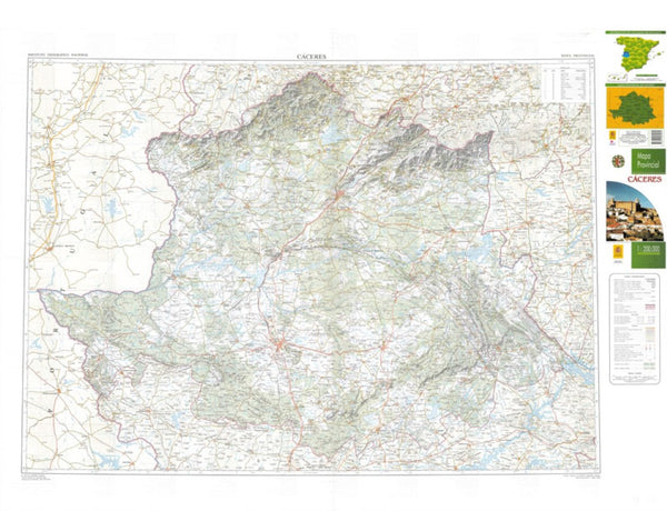 Cáceres Mapa Provincial Instituto Geográfico Nacional (Spain)