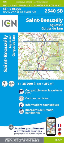 Serie Bleue    
Randonnee et Plein Air    
St-Beauzely    
Aguessac    
Gorges du Tarn Institut Geographique National