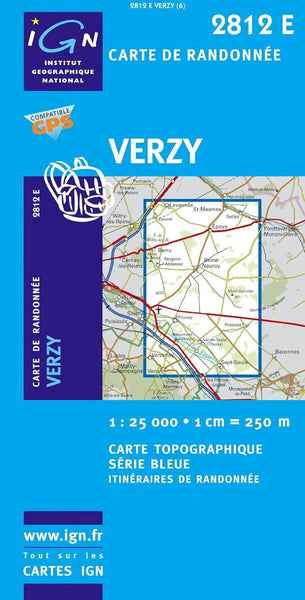 Carte de Randonnee: Verzy Institut Geographique National