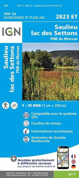 Saulieu lac des Settons Institut Geographique National