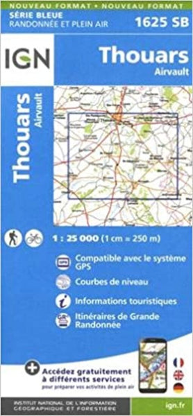 Thouars / Airvault Regional Map Institut Geographique National