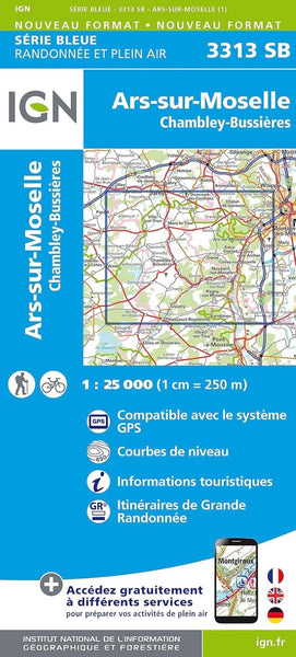 France 1:25,000 topo #3313SB Chambley Institut Geographique National