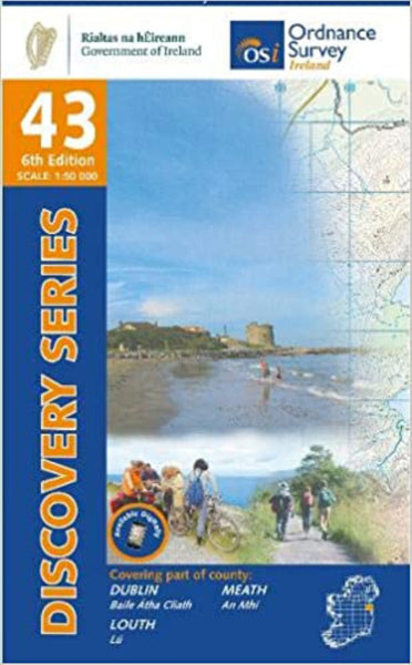 Dublin, Louth, Meath, Ireland Discovery Series #43 Ordnance Survey (Ireland)