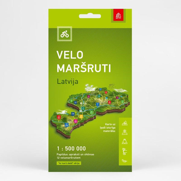 Cycling routes Latvia 1:500 000 (Latvian) Jana Seta