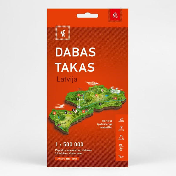 Nature trails Latvia 1:500 000 (Latvian) Jana Seta