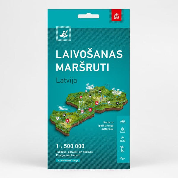 Water routes Latvia 1:500 000 (Latvian) Jana Seta