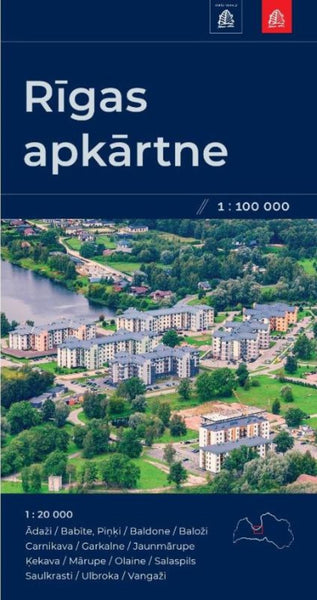 R?gas apk?rtne - Riga Vicinity 1:100,000 Map Jana Seta