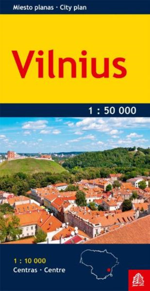 Vilnius 1:50  000/1:10 000 Pocket map Jana Seta