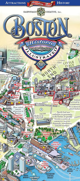 Boston Historic Illustrated Map Karpovage Creative