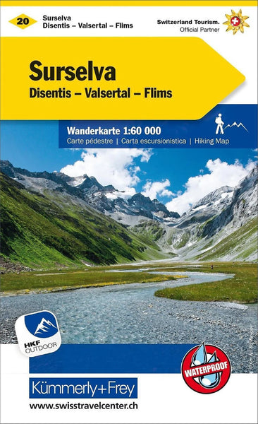 Surselva Excursion Hiking Map Hallwag Kummerly Frey AG