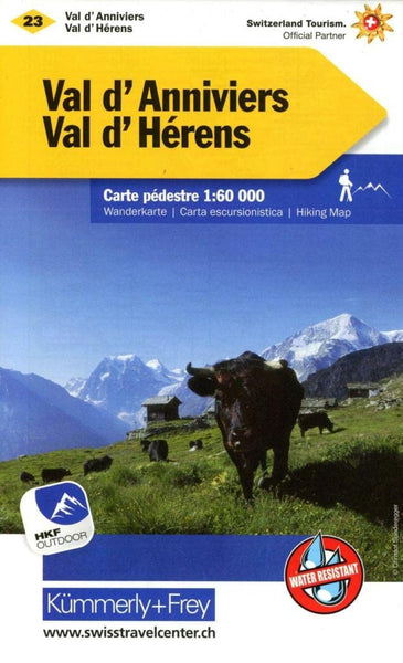 Val d'Anniviers : Val d'Herens : Hiking Map Hallwag Kummerly Frey AG