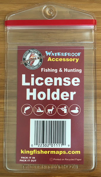 Waterproof Fishing & Hunting License Holder Kingfisher Maps, Inc.