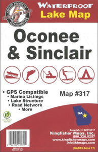 Oconee/Sinclair Lakes, GA Fishing Map
