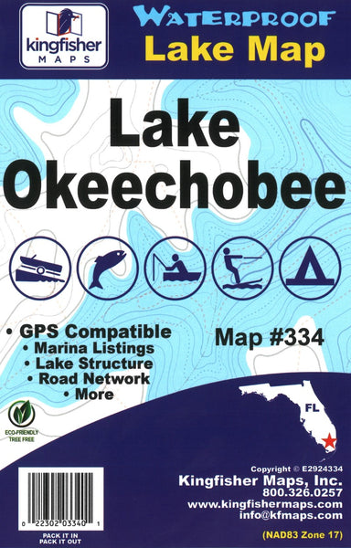 Okeechobee, FL Fishing Map Kingfisher Maps, Inc.