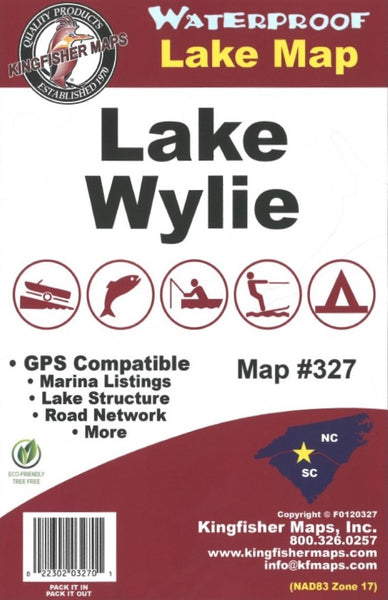Wyile Lake, NC/SC Fishing Map Kingfisher Maps, Inc.