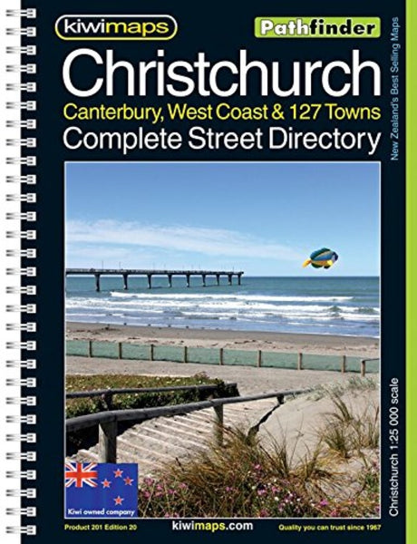 Christchurch : Canterbury, West Coast & 127 towns : complete street directory Kiwi Maps
