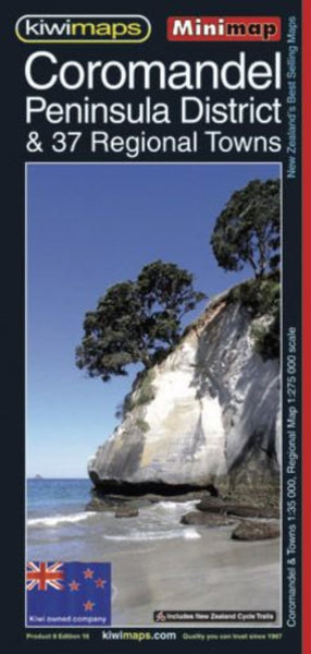 Coromandel Peninsula & Towns Kiwi Maps