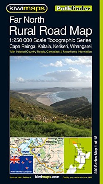 Far North Rural Road Map Kiwi Maps