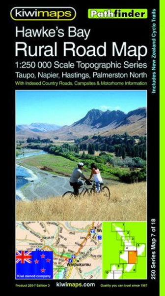 Hawkes Bay Rural Road Map Kiwi Maps
