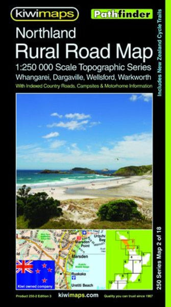 Northland Rural Road Map Kiwi Maps