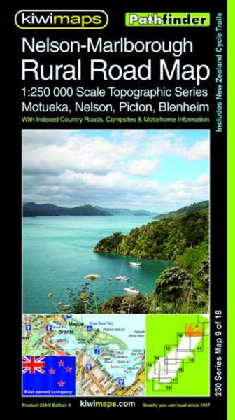 Nelson-Marlborough Rural Road Map Kiwi Maps