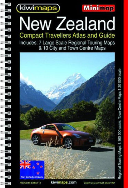 NZ Touring Atlas A5 Spiral Bound Kiwi Maps