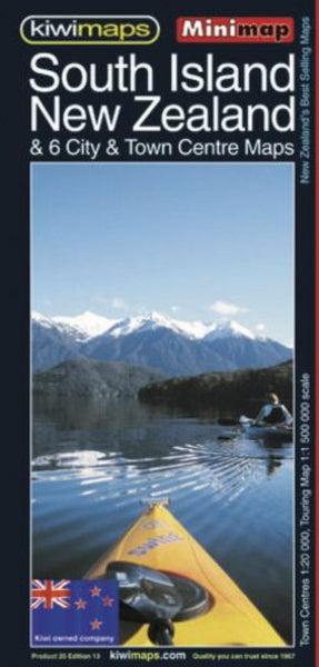 South Island NZ & 6 city & Town Centre Maps Kiwi Maps