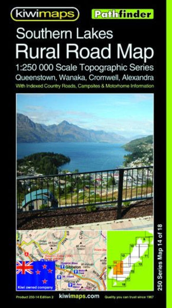 Southern Lakes Rural Road Map Kiwi Maps