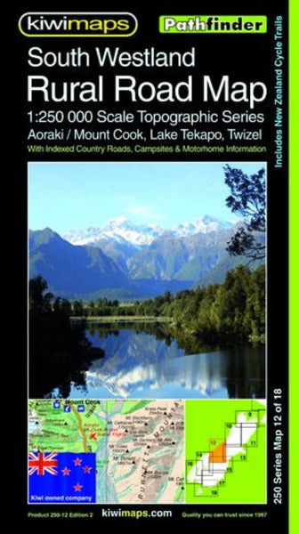South Westland Rural Road Map Kiwi Maps