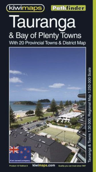 Tauranga & BOP Towns With 20 Provincial Towns & District Map Kiwi Maps