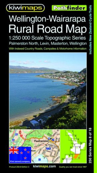 Wellington-Wairarapa Rural Road Map Kiwi Maps